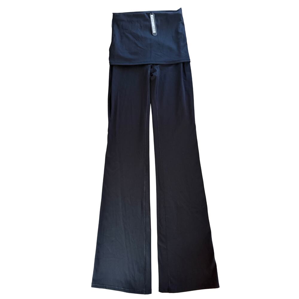NikeSKIMS Matte Foldover Slim Flare Legging XS Obsidian NWT Nike x SKIMS - Picture 3 of 5